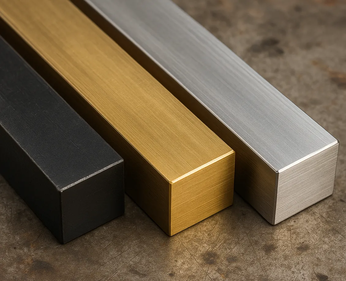 Stainless steel, brass, and titanium variants